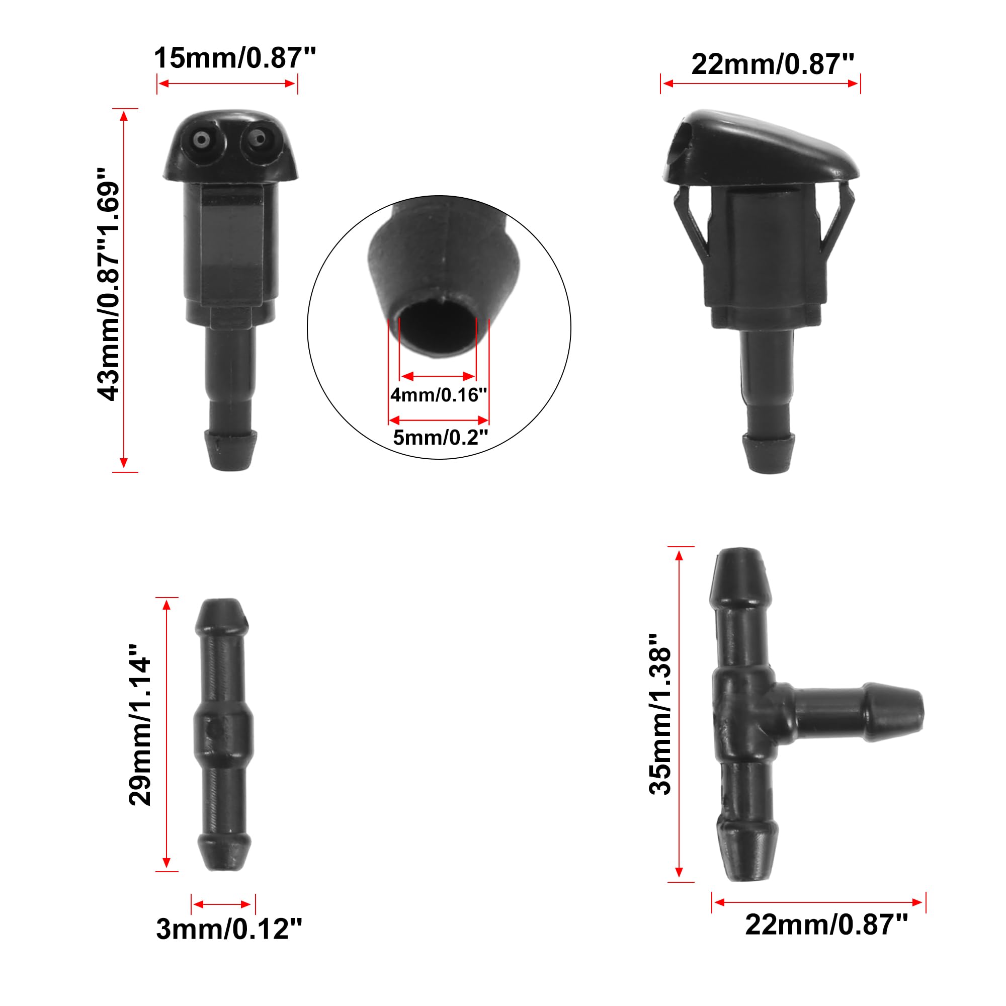Amazon.co.jp: X AUTOHAUX フロントガラスウォッシャーノズル 2 m